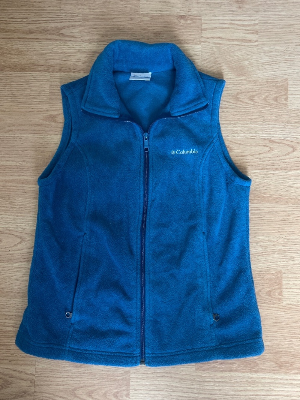 EUC Columbia Women’s Teal Fleece Zip Up Vest Size XS Petite